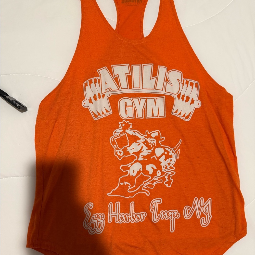 Orange Atilis Gym Tank Top
